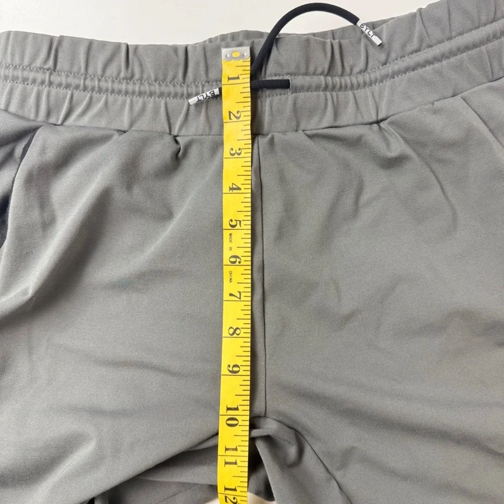 BYLT Basics Mens Active Jogger Pants Charcoal Grey Tapered Athletic Size Medium